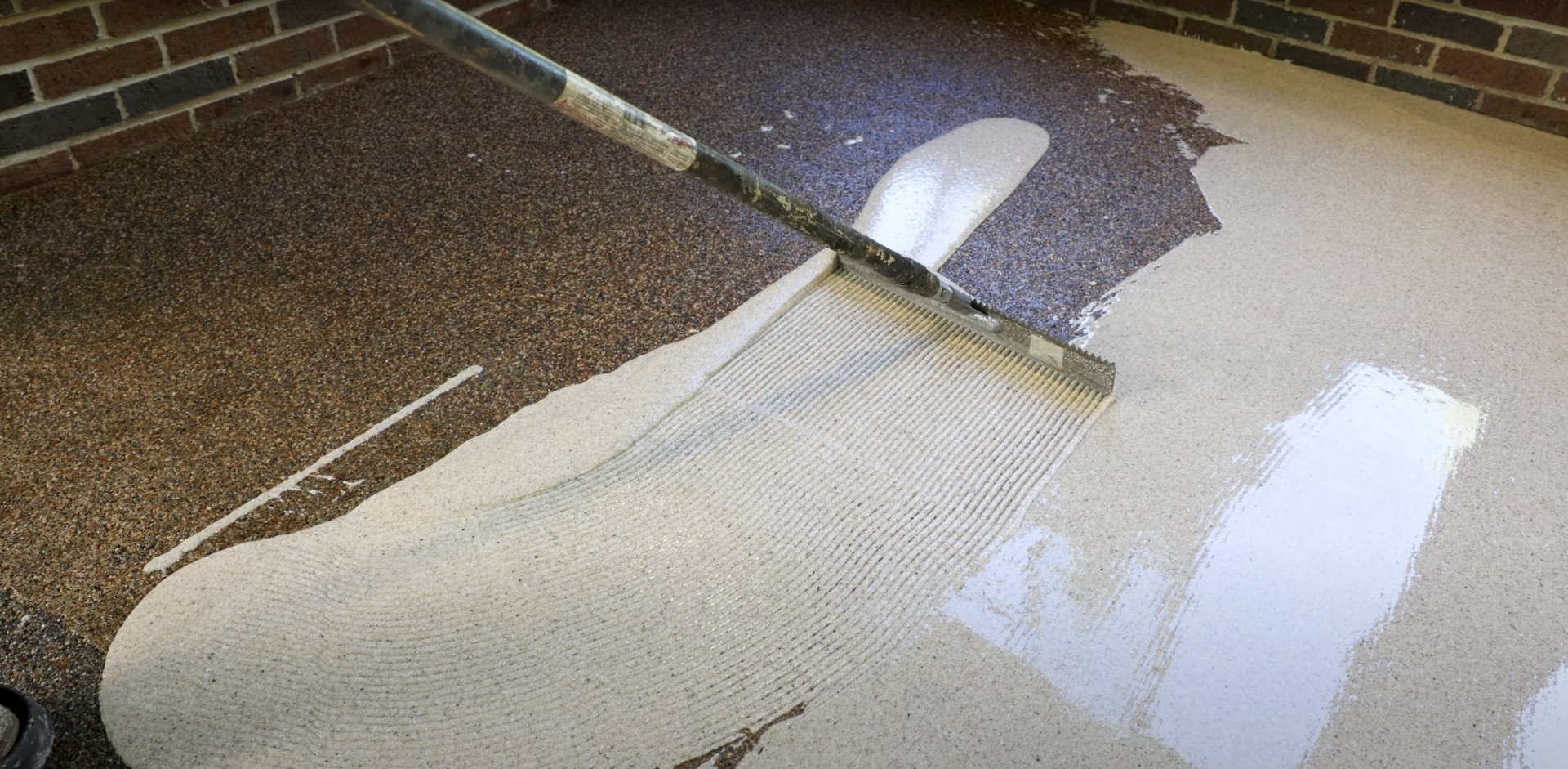 Concrete resurfacing and repair work showing professional restoration techniques in Grapevine, Texas